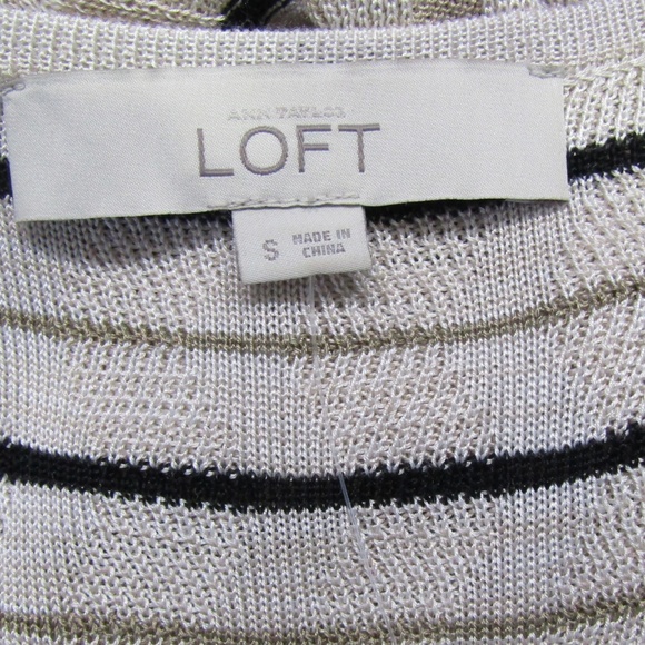 NWOT LOFT Tan White Black Knit Tank Dress Size S - Picture 4 of 5